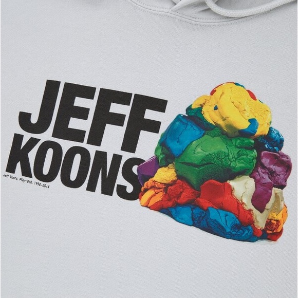 Uniqlo Jeff Koons Sweat Long-Sleeve Pullover Hoodie Sweater Gray Size XS NEW - Picture 3 of 5